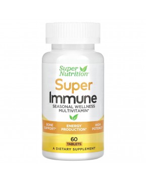 Super Nutrition, Super Immune, мультивитаминный комплекс с глутатионом для укрепления иммунитета, 60 таблеток Super Nutrition, Super Immune, мультивитаминный комплекс с глутатионом для укрепления иммунитета, 60 таблеток